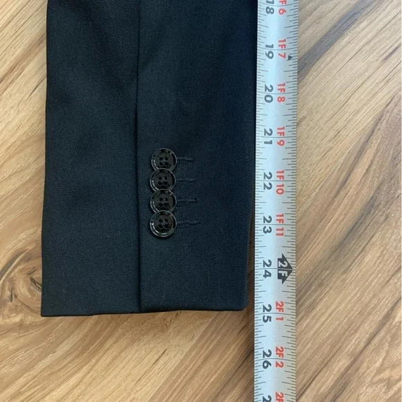 Express Women's Black Blazer One Button Tailored‎ Fit Size 4 Preppy - Picture 12 of 13